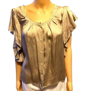Hinge 100% Silk Summer Casual Blouse Women Size S